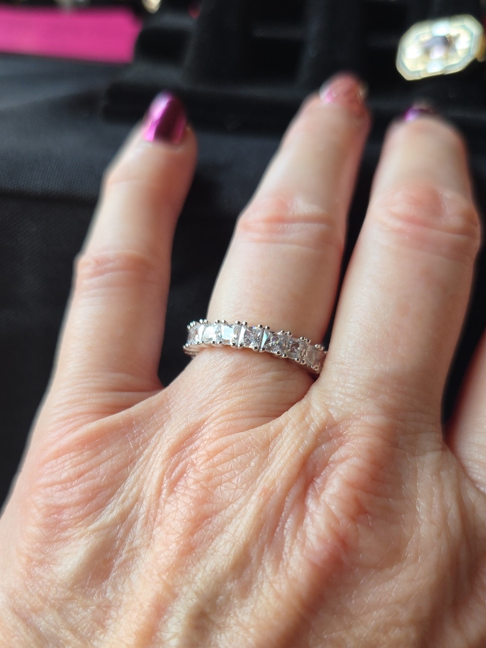 Park Lane Josie Clear/Silver Ring Size 7